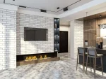 Faianță  tip caramida aparenta interior / exterior Klinker Brick, 6 x 25 cm, alb, mat, texturat - imagine 4
