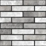 Faianță  tip caramida aparenta interior / exterior Klinker Brick, 6 x 25 cm, gri, mat, texturat