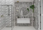 Gresie interior Polarwood, 20 x 65 cm, gri, mat, reliefat - imagine 3