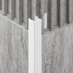 Profil aluminiu gresie Cuba No.10, colț exterior pătrat, 10 mm x 2,7 m, alb mat - imagine 2