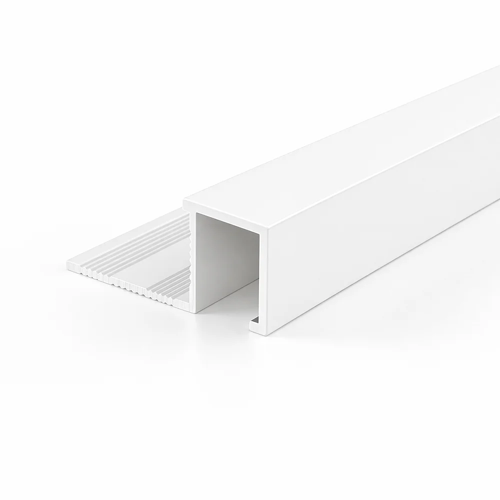 ir8b59ghwwe78q2v468565 Profil aluminiu gresie Cuba No.10, colț exterior pătrat, 10 mm x 2,7 m, alb mat - imagine 1