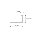 Profil aluminiu gresie AP10, colț exterior tip L, 10 mm x 2,7 m, gri metalic - imagine 3