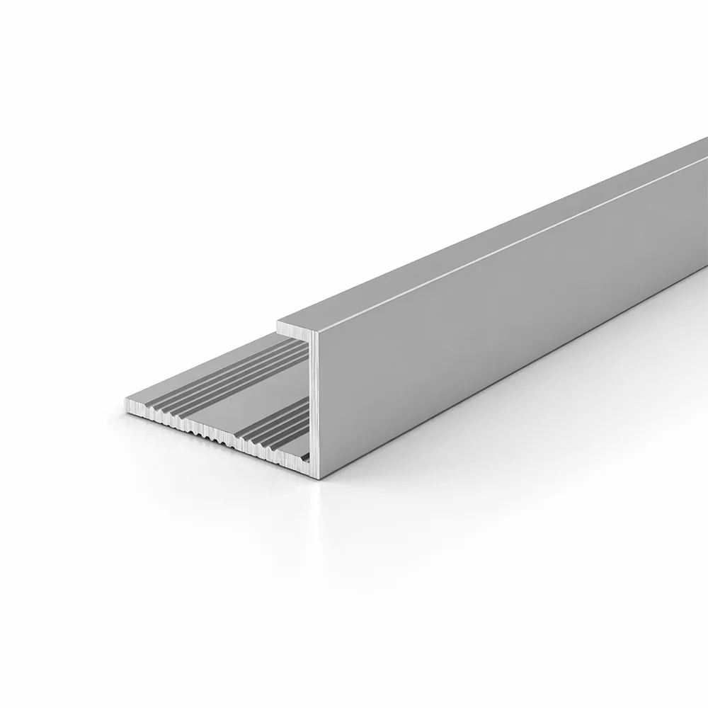 qare4l6k485sjpej582691 Profil aluminiu gresie AP10, colț exterior tip L, 10 mm x 2,7 m, gri metalic - imagine 1