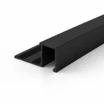 Profil aluminiu gresie Cuba No.10, colț exterior pătrat, 10 mm x 2,7 m, negru mat