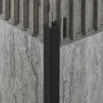 Profil aluminiu gresie Cuba No.10, colț exterior pătrat, 10 mm x 2,7 m, negru mat - imagine 2